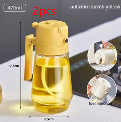Oil Sprayer Dispenser For Cooking BBQ 2 In 1 Glass Oil Vinegar Soy Sauce Spray Kitchen Oil Bottle For Air Fryer
