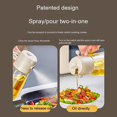 Oil Sprayer Dispenser For Cooking BBQ 2 In 1 Glass Oil Vinegar Soy Sauce Spray Kitchen Oil Bottle For Air Fryer