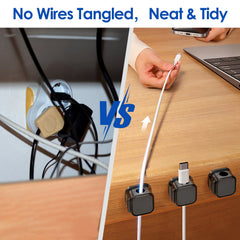 6 Pack Magnetic Cable Clips Magnetic Cord Organizer Adhesive Wire Holder For Home Office Car Desk Nightstand Wall