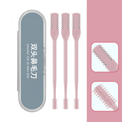 360 Degree Rotating Double Head Nose Hair Trimmer Nose Hair Removal Trimming Washable Portable Nose Ear Hair Trimmer Tools